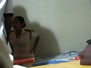 Srilanakan Lady Trainee Drilled With Instructor in Academy
