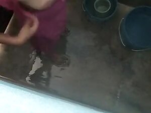 basanti bhabi bathing 6 wearing blowge