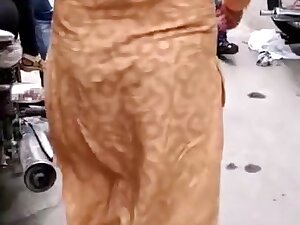indian beautiful young girl with very big ass walking