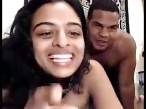 Indian couple fooling around on webcam