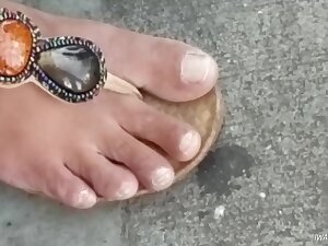 Candid indian girl feet need a pedi 2