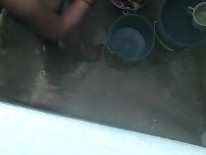 basanti bhabi bathing cloths removing