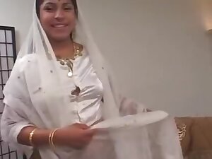 Indian Woman sucks and fucks two dicks anally