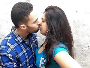 British Indian Couple Kissing