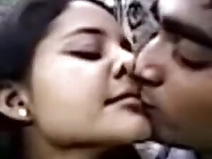 Desi paramours At Park Enjoying Kiss