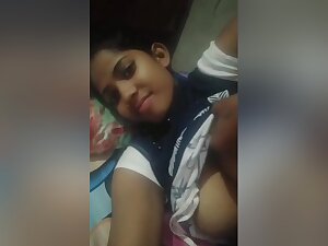 Today Exclusive- Cute Desi Girl Blowjob And Showing Her Boobs Part 2