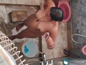 Spying Bath Video - Indian Aunty