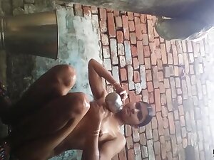 Desi Village Girl Record Outdoor Bathing Selfie For Lover