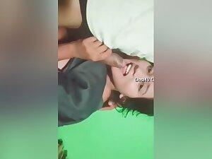 Today Exclusive- Cute Desi Girl Blowjob And Fucked