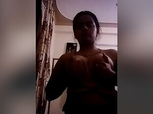 Sexy Desi Girl Showing Her Boobs To Lover On Video Call Part 2