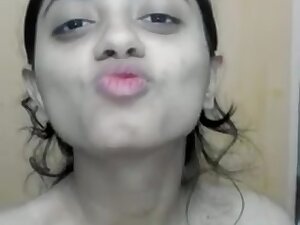 Desi Bhabhi Showing Boobs And Shaved Pussy Selfie