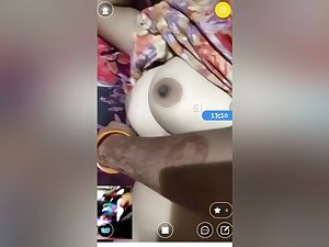 Today Exclusive- Hubby Shows Wife Big Boobs On Live Show