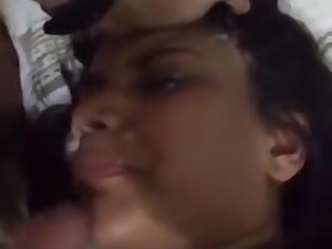 Sexy Bitch Eating Cum From Dick Of Her Bf