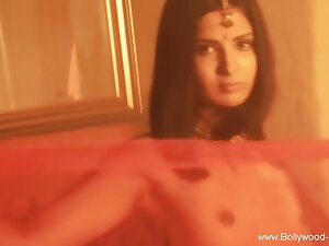 Sexy Belly Dancing Erotic Babe While Arousing Alone