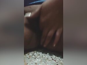 Home Alone Busty Wife Fingering Her Pussy Loudly