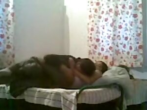 Ponytailed indian girl with hairy pussy gets fingered and missionary fucked