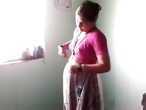 Desi aunty wearing raiment after hard fuck