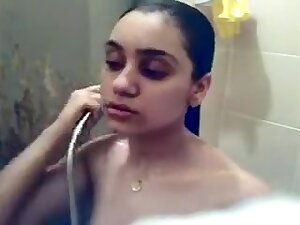Desi good GF self-shot bath for guy