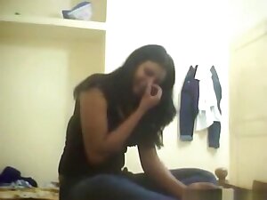 Indian girl has oral, missionary and cowgirl sex with her guy in the bedroom.