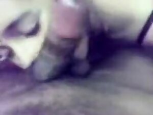 Sexy indian slut stripping and sucking fat cock of horny guy