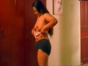 Hot Mallu actress Suvarna big mangoes being squeezed